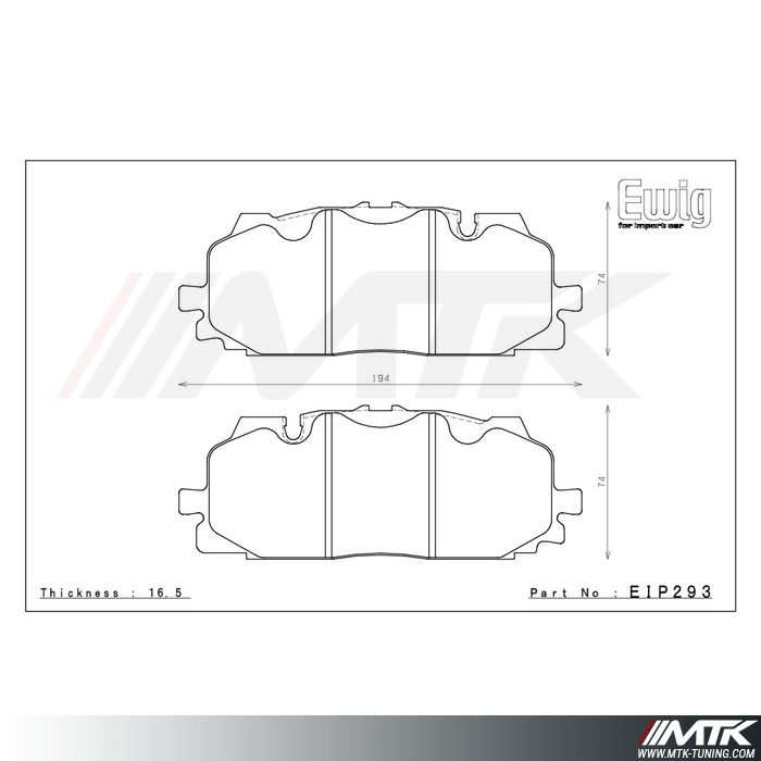 Plaquettes Endless MX72 EIP293 pour AUDI Q7